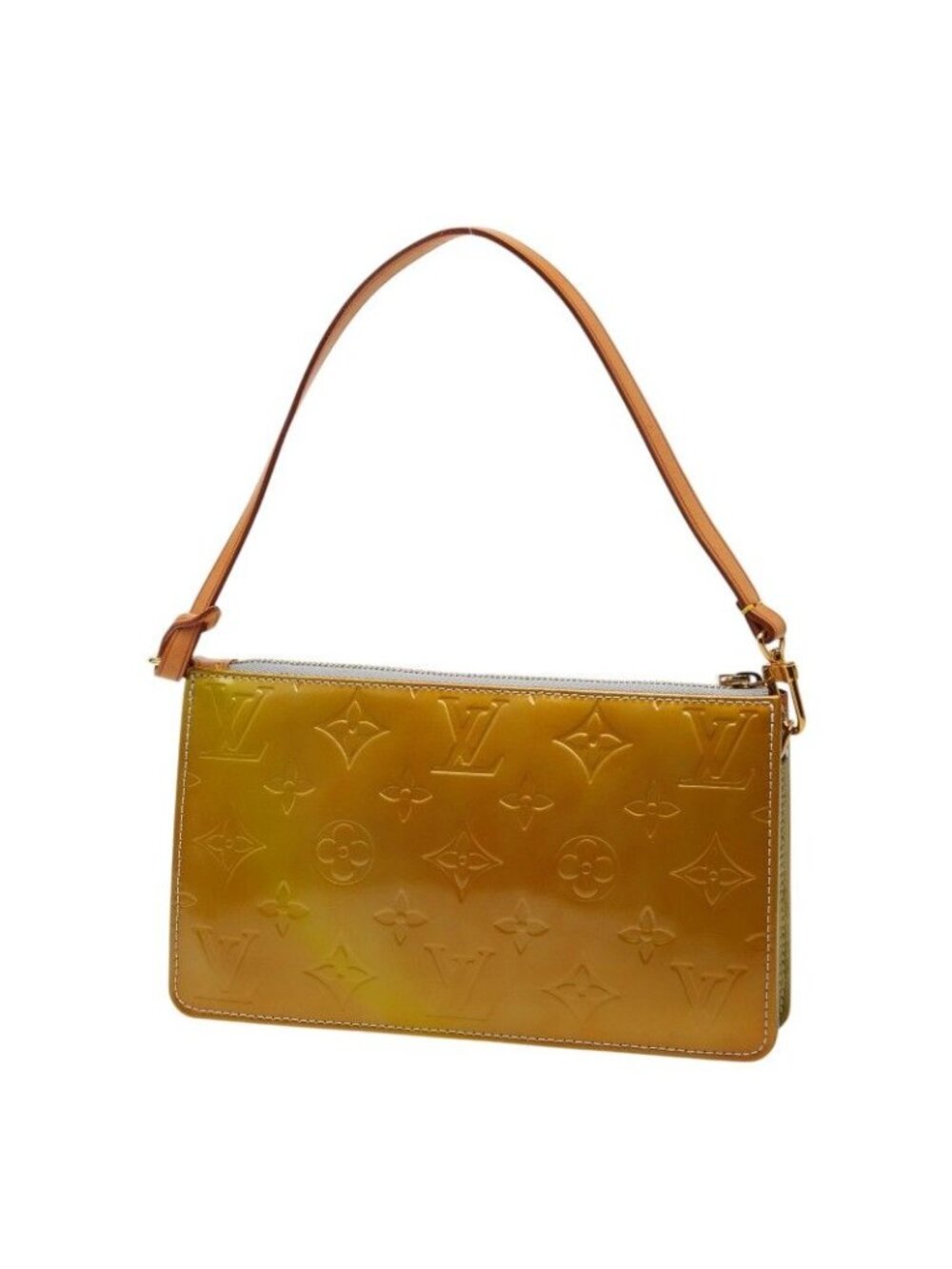 Louis Vuitton Monogram Vernis Lexington Pouch Mini Handbag Green Blue Patent - Picture 2 of 10